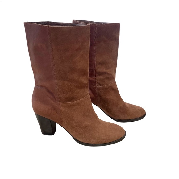 Black Saks Fifth Avenue Leather and Suede Mid Calf Boot. Size 9M. - Picture 4 of 12